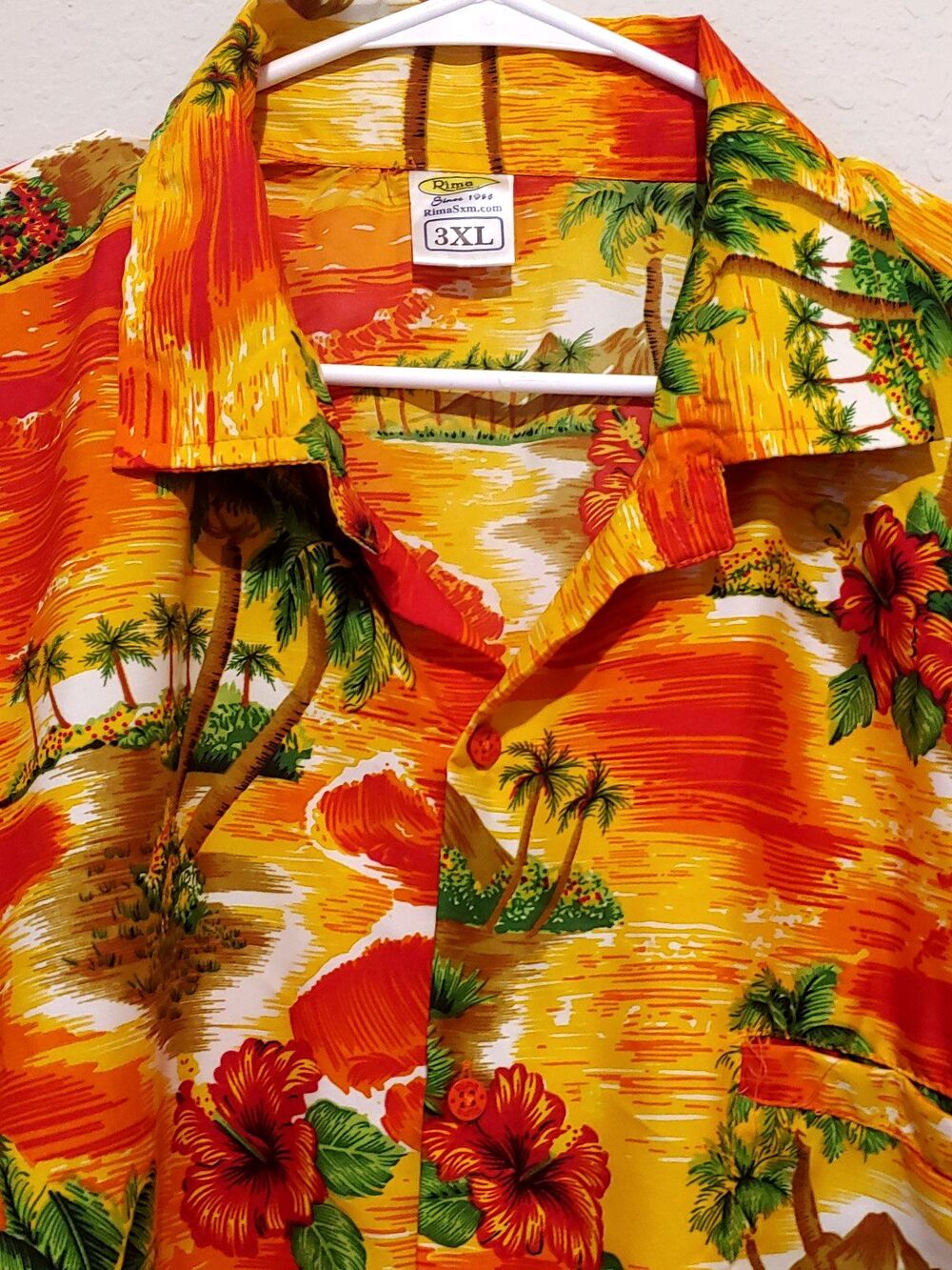 Rima Beachworld Hawaiian Shirt Beach Tropical Vacation St Lucia West Indies 3XL